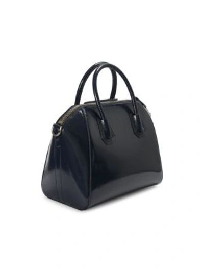 Shop Givenchy Small Crinkle Antigona Bag In Deep Blue