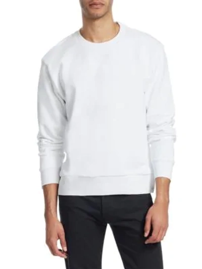 Shop Thom Browne Crewneck Cotton Sweatshirt In White