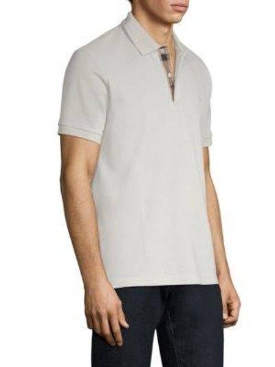 Shop Burberry Core Polo Shirt In Stone