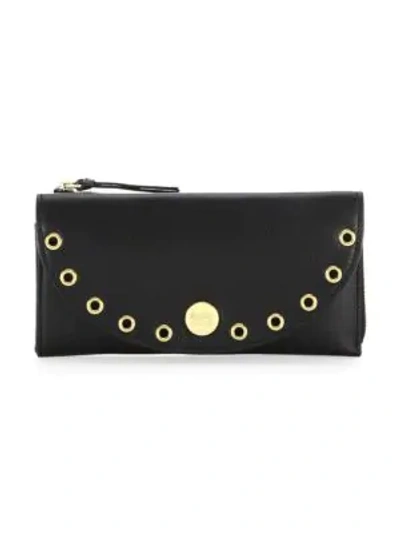 Shop See By Chloé Kriss Leather Long Wallet In Black
