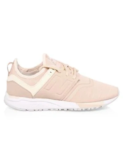 Shop New Balance 247 Knit Sneakers In Tan