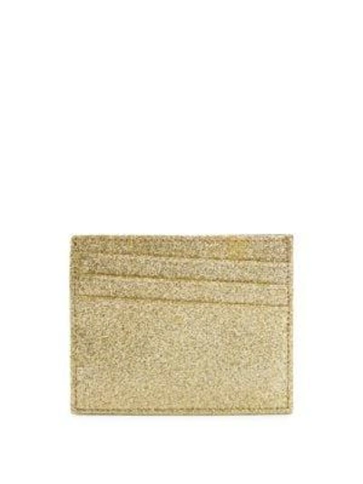Shop Maison Margiela Natural Glitter Leather Card Case
