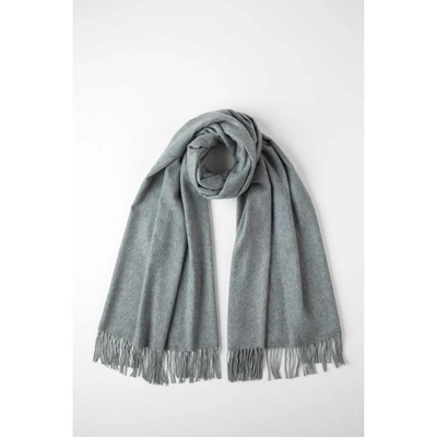 Shop Johnstons Of Elgin Light Grey Classic Cashmere Stole