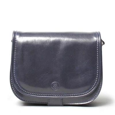 Shop Maxwell Scott Bags Maxwell Scott Womens Italian Leather Saddle Bag - Medollam Petrol