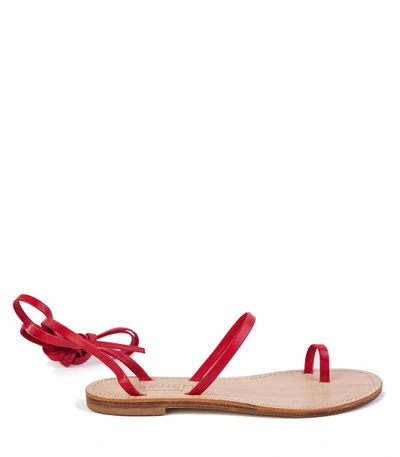 Shop Cornetti Alicudi Sandal In Red Calfskin