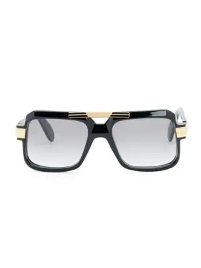 Shop Cazal 56mm Square Sunglasses In Black Gradient Smoke