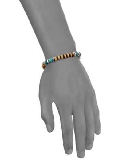 Shop King Baby Studio American Voices Bead Bracelet In Turquoise