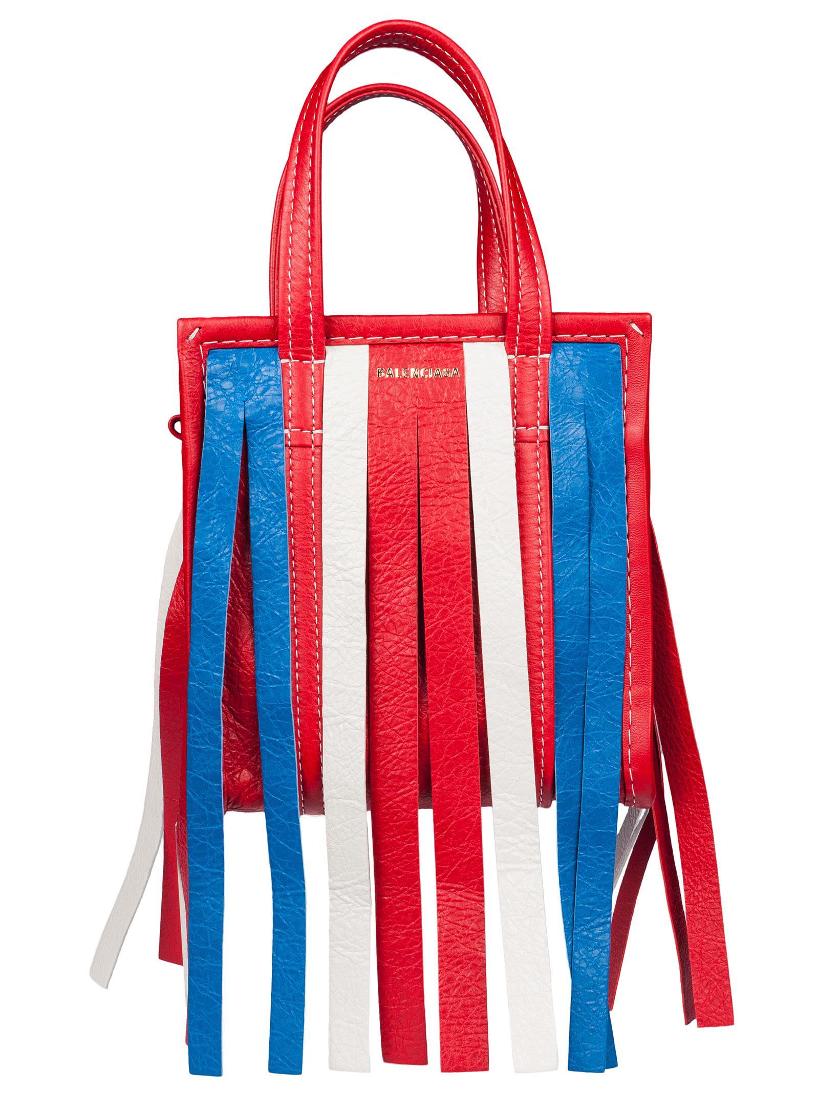 balenciaga red white blue bag