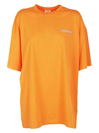 Shop Vetements Print Oversized T-shirt In Yellow & Orange