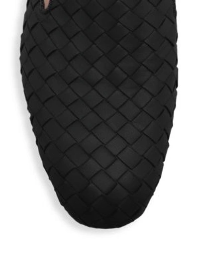 Shop Bottega Veneta Fiandra Woven Leather Loafers In Dark Cement