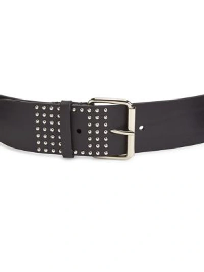 Shop Iro Studded Leather Belt In Black