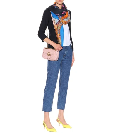 Shop Etro Bordered Floral Scarf In Multicoloured
