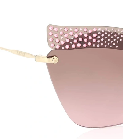 Shop Miu Miu Cat-eye Sunglasses In Pink