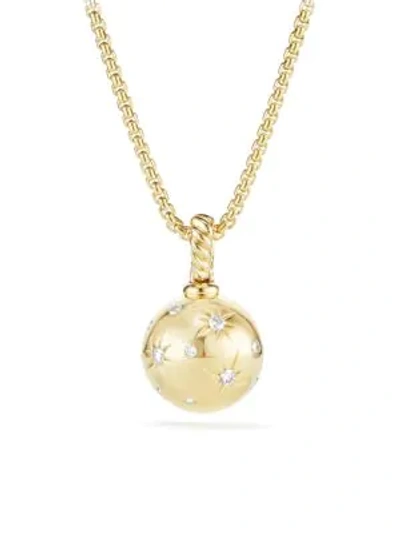 Shop David Yurman Women's Solari Gold & Diamond Pendant In Yellow Gold