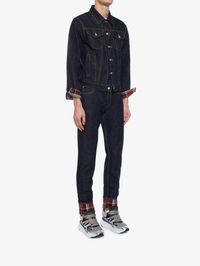 Shop Alexander Mcqueen Japanese Heavy Denim Jeans In Indigo