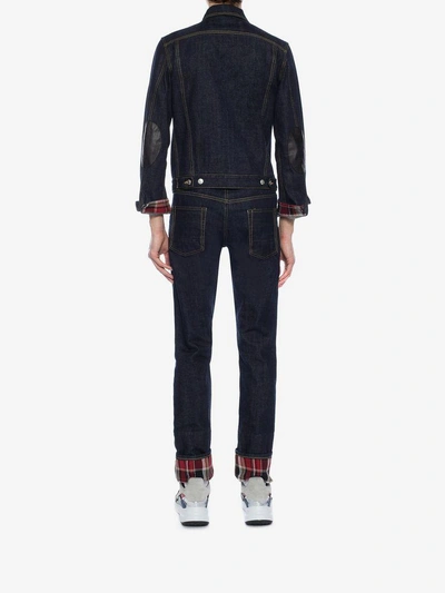 Shop Alexander Mcqueen Japanese Heavy Denim Jeans In Indigo