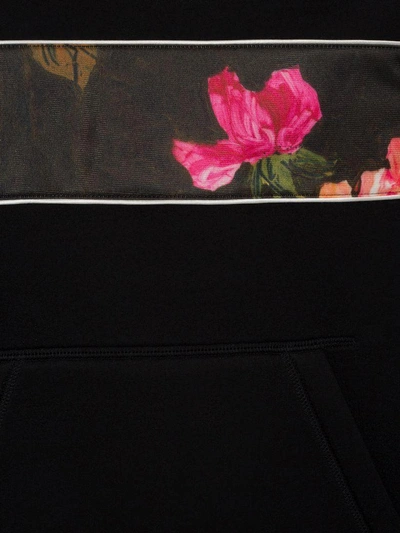 Shop Alexander Mcqueen Painted Rose Sweatshirt In Black