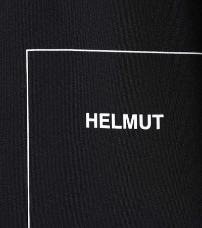 Shop Helmut Lang Cotton Jersey Hoodie In Black