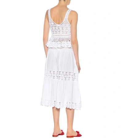 Shop Anna Kosturova Marianne Cotton Crochet Top In White