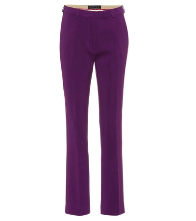 Shop Etro Straight-leg Trousers In Purple