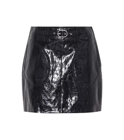 Shop Rag & Bone Toni Belted Leather Miniskirt In Black