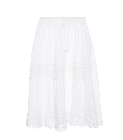 Shop Anna Kosturova Filigree Crochet Cotton Skirt In White
