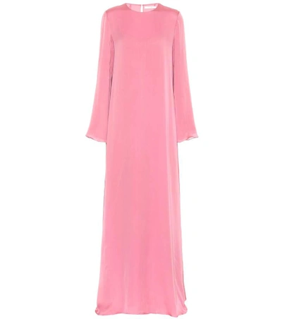 Shop The Row Antoi Silk Gown In Pink