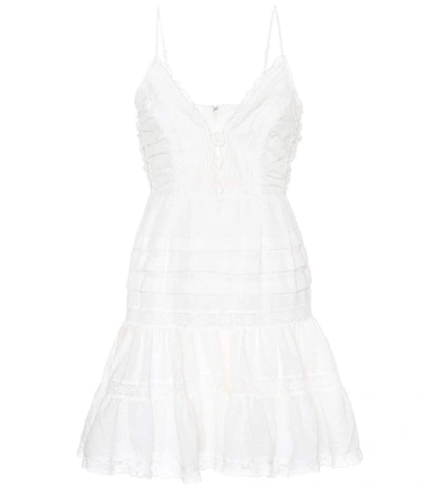 Shop Zimmermann Iris Cotton Minidress In White