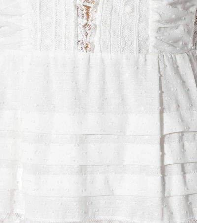 Shop Zimmermann Iris Cotton Minidress In White