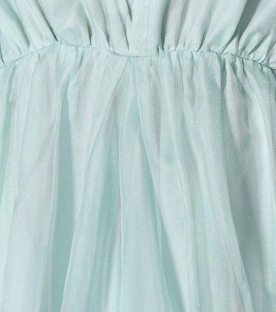 Shop Kalita Aphrodite Silk Organza Gown In Green