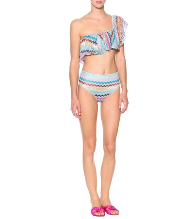 Shop Missoni Metallic Crochet-knit Bikini In Multicoloured