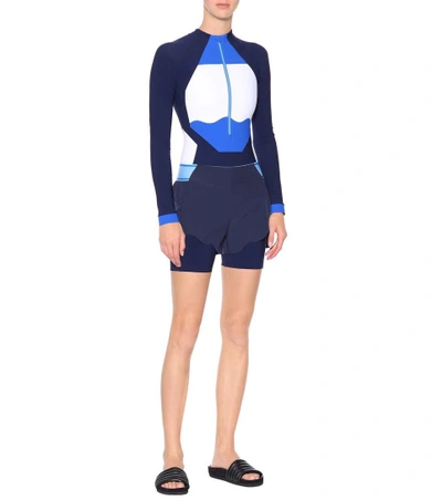 Shop Lndr Triton Rashie Stretch Bodysuit In Blue