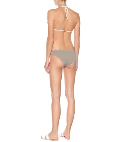 Shop Marysia Zuma Halter Bikini Top In Grey