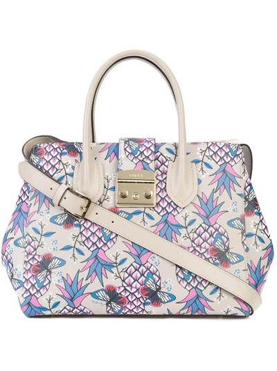 Furla Pineapple And Butterfly Printed Tote Bag | ModeSens
