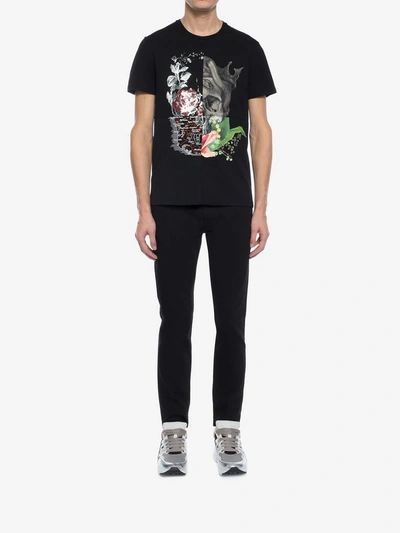 Shop Alexander Mcqueen Patchwork Skull T-shirt In Black/multicolor