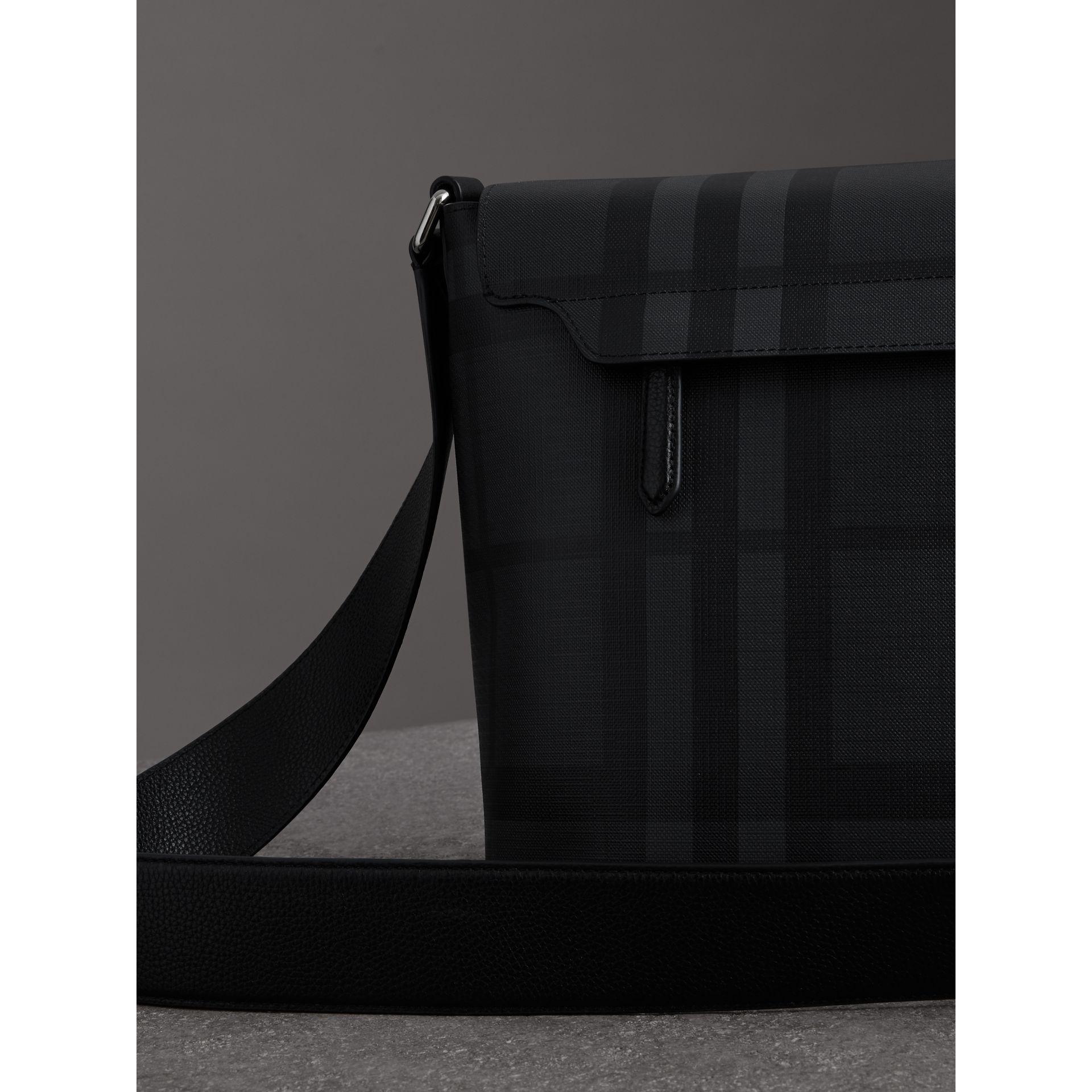 Burberry Large Logo Print Messenger Bag In Grey ModeSens