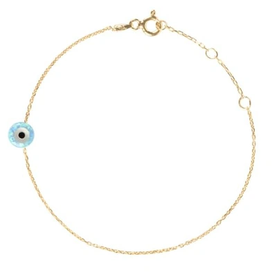 Shop Latelita London Mini Opalite Evil Eye Bracelet Gold