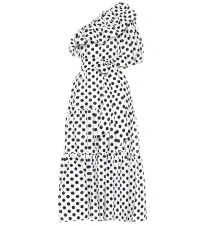 Shop Lisa Marie Fernandez Arden Polka-dot Linen Dress In White