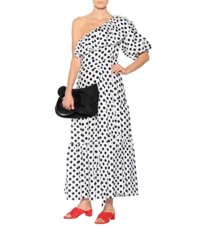 Shop Lisa Marie Fernandez Arden Polka-dot Linen Dress In White