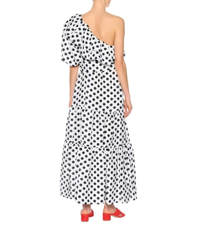 Shop Lisa Marie Fernandez Arden Polka-dot Linen Dress In White