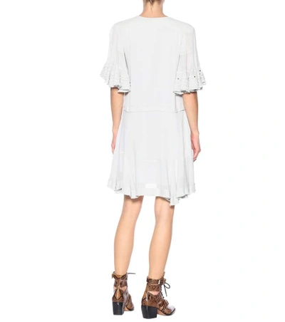 Shop Chloé Crêpe Dress In Grey