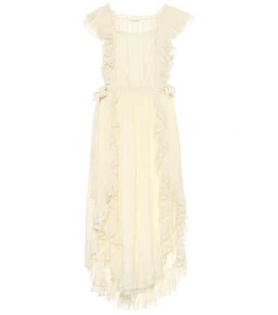 Shop Ulla Johnson Marlene Cotton Dress In Yellow