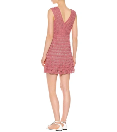 Shop Anna Kosturova Jennifer Cotton Crochet Dress In Pink