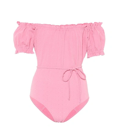 Shop Lisa Marie Fernandez Leandra One-piece Swimsuit In Pink