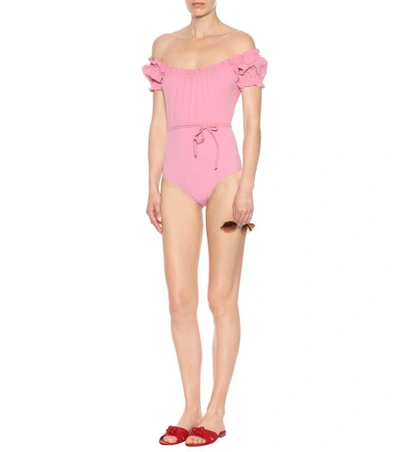 Shop Lisa Marie Fernandez Leandra One-piece Swimsuit In Pink