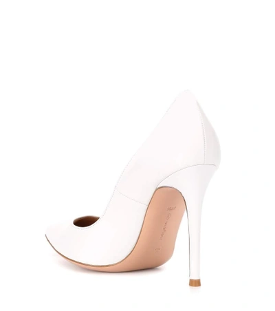 Gianvito Rossi White Patent Gianvito Pumps In White