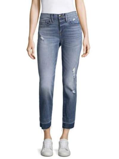 Shop Frame Ankle-length Distressed Jeans In Klinedale