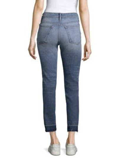 Shop Frame Ankle-length Distressed Jeans In Klinedale