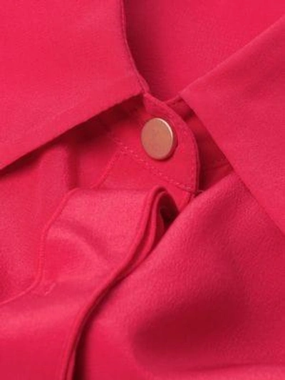 Shop Donna Karan Silk Crepe Blouse In Shocking Pink