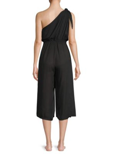 Shop Coolchange Faye One-shoulder Jumpsuit In Black